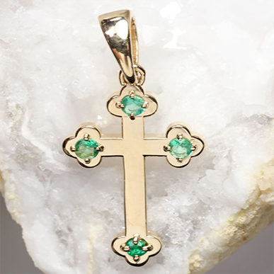 2ND CROSS GOLD EMERALDS