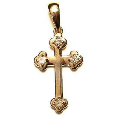 Holy Cross in 14kt W/ Diamonds